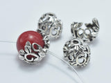 2pcs 925 Sterling Silver Bead Caps-Antique Silver, 8mm Flower Bead Caps-Metal Findings & Charms-BeadDirect