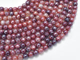 Mystic Coated Fire Agate- Red, 6mm Faceted-BeadDirect