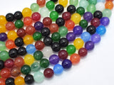 Jade - Multi Color, 8mm Round-BeadDirect