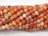 Natural Banded Agate, Striped Agate, 6mm (6.3mm)-Gems: Round & Faceted-BeadDirect