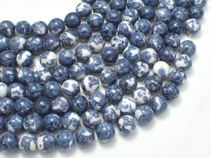 Rain Flower Stone Beads, Gray, 8mm Round Beads-BeadDirect