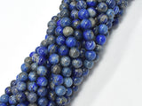 Natural Lapis Lazuli, Blue 6mm Round Beads-BeadDirect