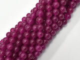 Jade - Fuchsia, 8mm Round Beads-BeadDirect