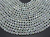 Mystic Coated Agate-White, 8mm Faceted Round-Agate: Round & Faceted-BeadDirect