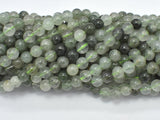 Green Rutilated Quartz Beads, 6mm Round Beads-Gems: Round & Faceted-BeadDirect