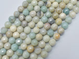 Mystic Coated Amazonite, 8mm (8.5mm) Faceted, AB Coated-BeadDirect