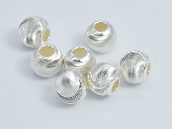 8pcs Cat's Eye 925 Sterling Silver Beads, 6mm Round Beads-BeadDirect