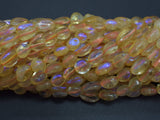 Mystic Coated Citrine Beads, AB Coated, 6x8mm Nugget-Gems: Nugget,Chips,Drop-BeadDirect