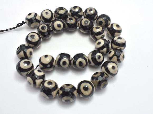 AGATE BEADS, TIBETAN AGATE, 14MM FACETED ROUND-Agate: Round & Faceted-BeadDirect