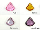 CZ beads, 15x15mm Faceted Fan Pendant-Cubic Zirconia-BeadDirect