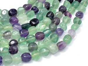 Fluorite Beads, Approx 8x10mm Nugget Beads, 15.5 Inch-Gems: Nugget,Chips,Drop-BeadDirect