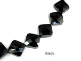 CZ bead, 9 x 9mm Faceted Diamond-Cubic Zirconia-BeadDirect