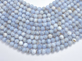 Blue Chalcedony, Blue Lace Agate, 8mm Round-BeadDirect