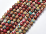 Impression Jasper-Red & Blue 8mm Round-BeadDirect