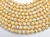 Mother of Pearl , MOP, Light Brown, 8mm Round-BeadDirect