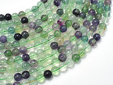Fluorite Beads, Rainbow Fluorite, Round, 6mm-BeadDirect