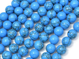 Howlite Turquoise Beads, Blue, 10mm Round Beads-Gems: Round & Faceted-BeadDirect