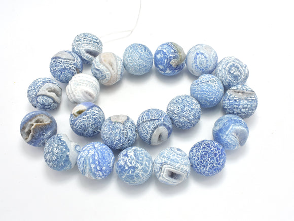 DRUZY AGATE BEADS-BLUE, GEODE BEADS, 18MM, ROUND BEADS-Agate: Round & Faceted-BeadDirect