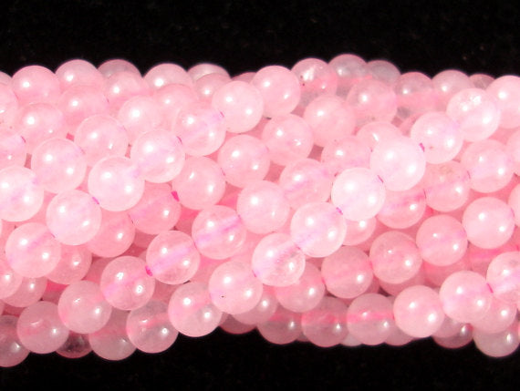 Rose Quartz Beads, 4mm (4.5mm) Round Beads-Gems: Round & Faceted-BeadDirect