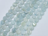 Aquamarine 8.5-9.5mm Coin Beads-BeadDirect
