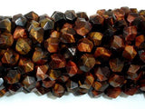 Red Tiger Eye, 8mm Star Cut Faceted Round-Gems: Round & Faceted-BeadDirect