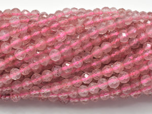 Strawberry Quartz Beads, 3mm (3.3mm) Micro Faceted Round-Gems: Round & Faceted-BeadDirect