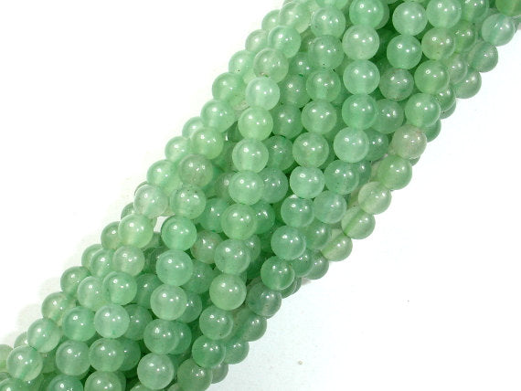Green Aventurine Beads, Round, 4mm-Gems: Round & Faceted-BeadDirect