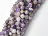 Chevron Amethyst, Dog Tooth Amethyst, 8mm Round-Gems: Round & Faceted-BeadDirect