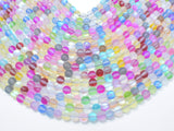 Matte Mystic Aura Quartz-Multi, 6mm (6.5mm) Round Beads-Gems: Round & Faceted-BeadDirect