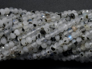 Rainbow Moonstone Beads, 2x3mm Micro Faceted Rondelle-Gems:Assorted Shape-BeadDirect