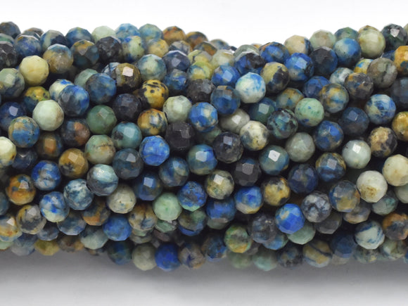Natural Azurite, 3mm Micro Faceted Round Bead-Gems: Round & Faceted-BeadDirect