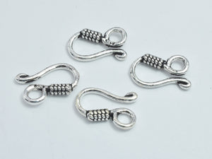 2pcs 925 Sterling Silver S Clasps - Antique Silver, S Hook Clasp Connector, S Clasps, 15x9mm-BeadDirect
