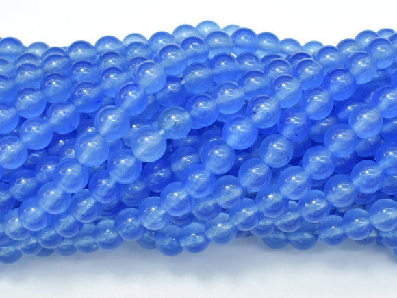 Jade Beads-Blue, 6mm (6.3mm) Round Beads-Gems: Round & Faceted-BeadDirect