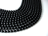 Black Tourmaline Beads, 8mm (8.5mm) Round Beads-Gems: Round & Faceted-BeadDirect