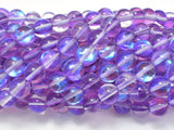 Mystic Aura Quartz-Purple, 8mm (8.5mm) Round Beads-Gems: Round & Faceted-BeadDirect