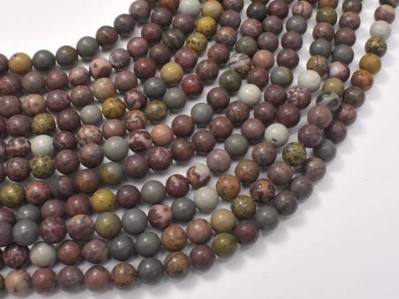 Artistic Jasper Beads, 6mm (6.3mm), Round-Gems: Round & Faceted-BeadDirect