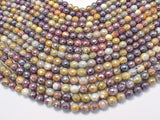 Mystic Coated Mookaite, 8mm Faceted Round, AB Coated-Gems: Round & Faceted-BeadDirect