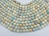 Mystic Coated Amazonite, 8mm (8.5mm) Faceted, AB Coated-BeadDirect