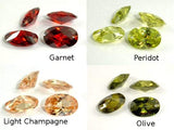 CZ beads, Faceted Oval Beads-Cubic Zirconia-BeadDirect