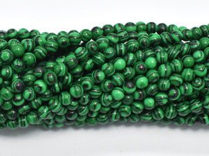 Malachite Beads - Synthetic, Round, 4mm-BeadDirect
