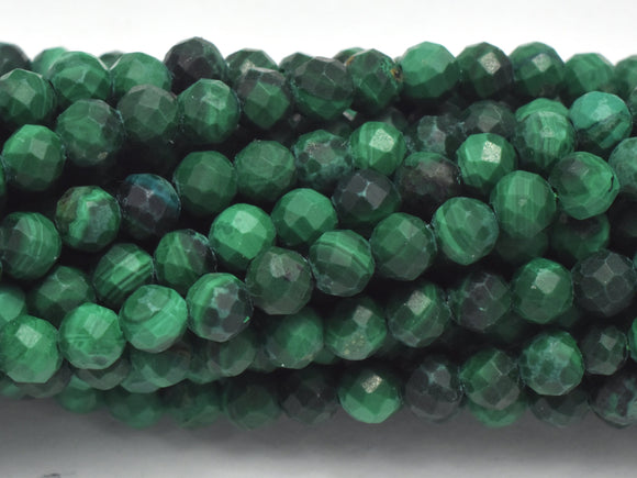 Natural Malachite Beads, 3mm Micro Faceted-BeadDirect