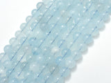 Genuine Aquamarine Beads, 8mm Round-BeadDirect