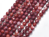 Red Fire Agate, 8mm Round Beads-BeadDirect