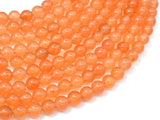Jade Beads-Orange, 8mm Round Beads-Gems: Round & Faceted-BeadDirect