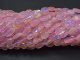 Mystic Coated Rose Quartz, AB Coated, 6x9mm Nugget-Gems: Nugget,Chips,Drop-BeadDirect