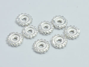 20pcs 925 Sterling Silver Beads, 4.8mm Spacer Beads, 4.8x1mm-BeadDirect