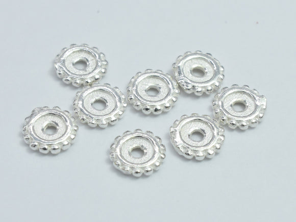 20pcs 925 Sterling Silver Beads, 4.8mm Spacer Beads, 4.8x1mm-BeadDirect