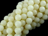 Bodhi Seed Beads, Ivory White, 8mm (7.8mm) Round Beads, 32 Inch-Wood-BeadDirect