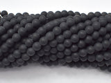 Matte Black Onyx, 6mm Round beads-Gems: Round & Faceted-BeadDirect
