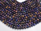 Tiger Eye - Purple, 8mm, Round-BeadDirect